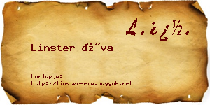 Linster Éva névjegykártya